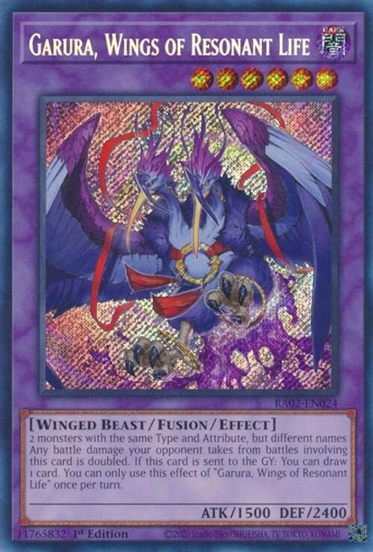 Garura, Wings of Resonant Life (Secret Rare) - RA02-EN024 - Secret Rare