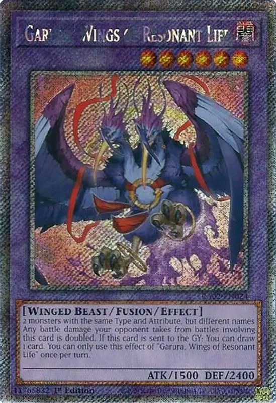 Garura, Wings of Resonant Life (Platinum Secret Rare) - RA02-EN024 - Platinum Secret Rare