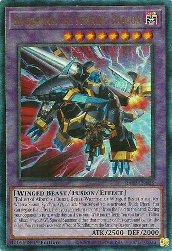 Rindbrumm the Striking Dragon (PUR) - RA02-EN025 - Prismatic Ultimate Rare