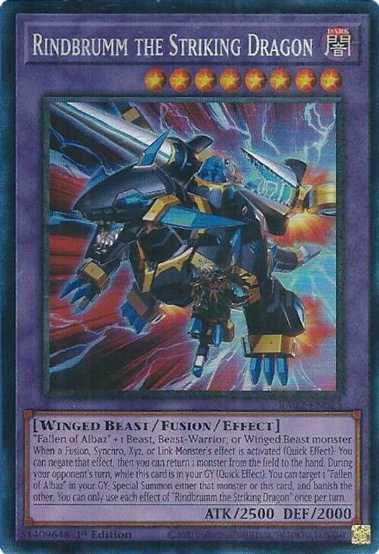 Rindbrumm the Striking Dragon (PCR) - RA02-EN025 - Prismatic Collector's Rare