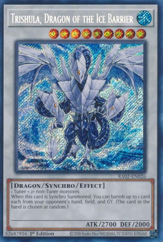 Trishula, Dragon of the Ice Barrier (Secret Rare) - RA02-EN026 - Secret Rare