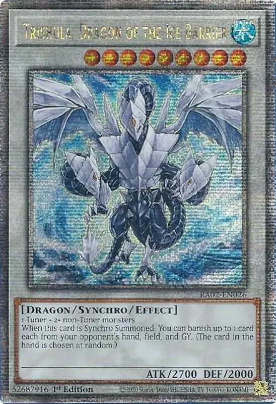 Trishula, Dragon of the Ice Barrier (Quarter Century Secret Rare) - RA02-EN026 - Quarter Century Secret Rare