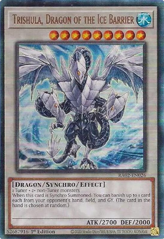 Trishula, Dragon of the Ice Barrier (PUR) - RA02-EN026 - Prismatic Ultimate Rare