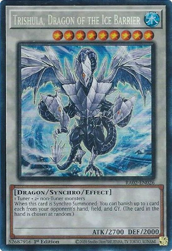 Trishula, Dragon of the Ice Barrier (PCR) - RA02-EN026 - Prismatic Collector's Rare