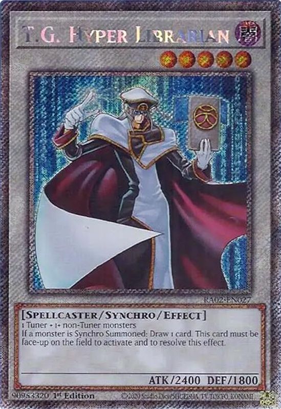 T.G. Hyper Librarian (Platinum Secret Rare) - RA02-EN027 - Platinum Secret Rare