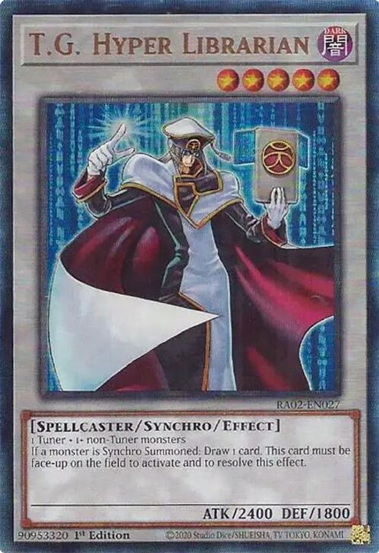 T.G. Hyper Librarian (PUR) - RA02-EN027 - Prismatic Ultimate Rare