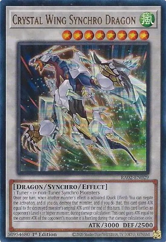 Crystal Wing Synchro Dragon (UR) - RA02-EN029 - Ultra Rare