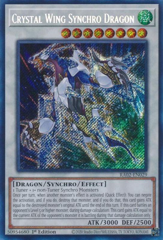 Crystal Wing Synchro Dragon (Secret Rare) - RA02-EN029 - Secret Rare