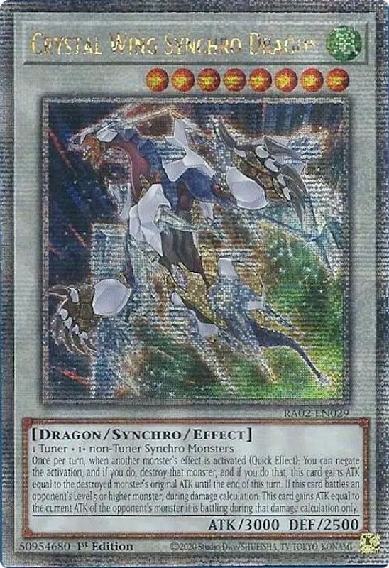 Crystal Wing Synchro Dragon (Quarter Century Secret Rare) - RA02-EN029 - Quarter Century Secret Rare