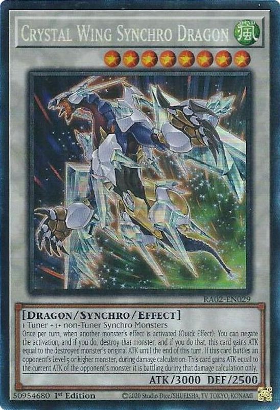 Crystal Wing Synchro Dragon (PCR) - RA02-EN029 - Prismatic Collector's Rare