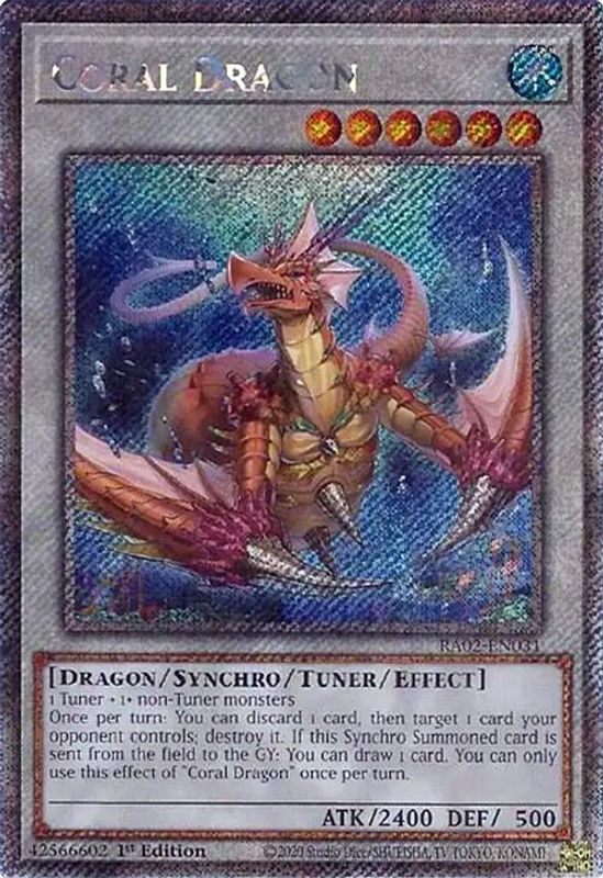 Coral Dragon (Platinum Secret Rare) - RA02-EN031 - Platinum Secret Rare