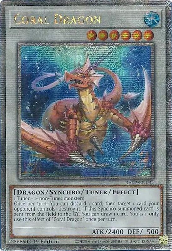 Coral Dragon (Quarter Century Secret Rare) - RA02-EN031 - Quarter Century Secret Rare