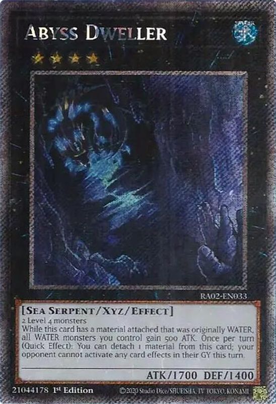 Abyss Dweller (Platinum Secret Rare) - RA02-EN033 - Platinum Secret Rare