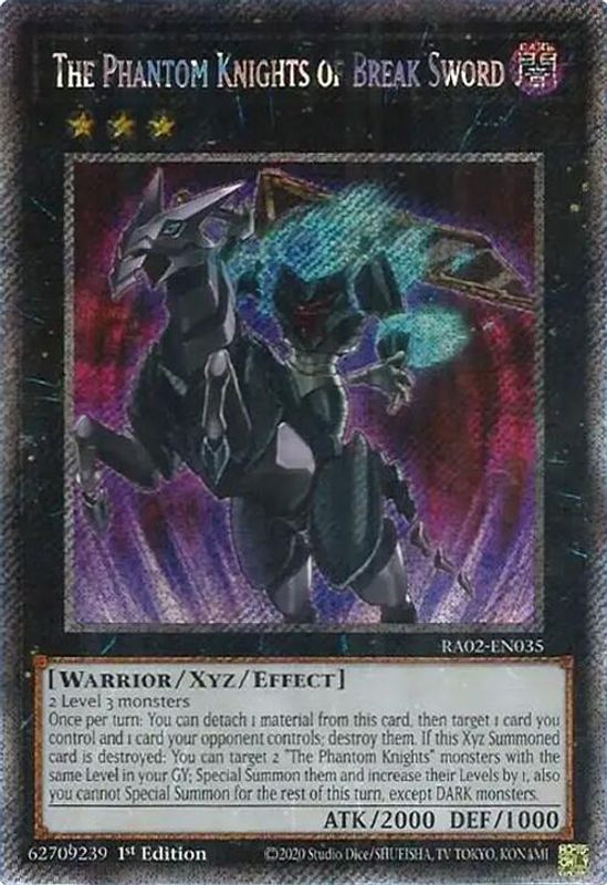 The Phantom Knights of Break Sword (Platinum Secret Rare) - RA02-EN035 - Platinum Secret Rare