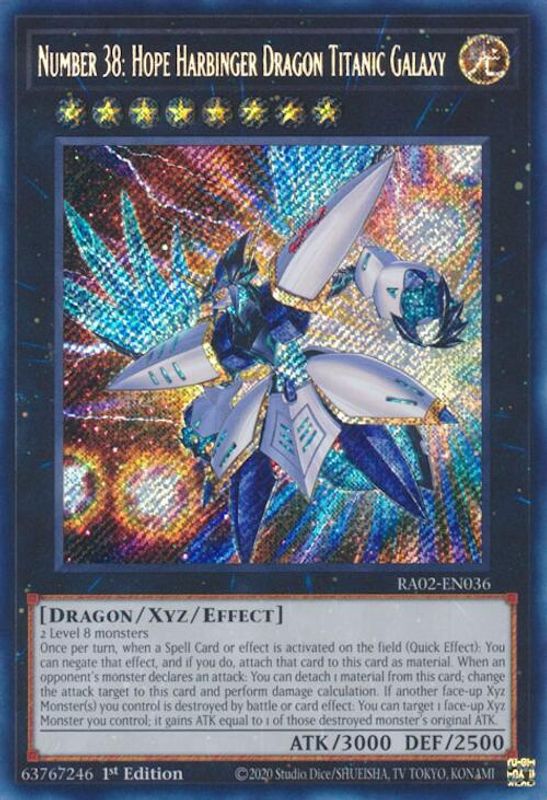 Number 38: Hope Harbinger Dragon Titanic Galaxy (Secret Rare) - RA02-EN036 - Secret Rare