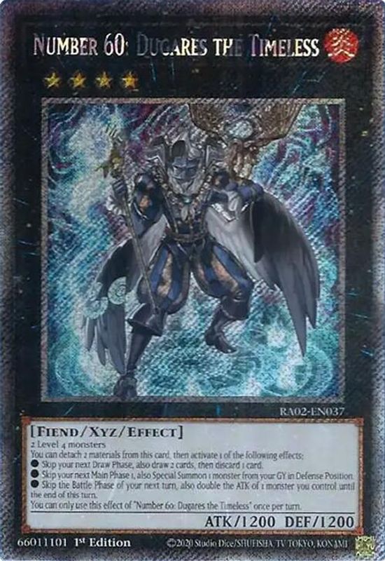 Number 60: Dugares the Timeless (Platinum Secret Rare) - RA02-EN037 - Platinum Secret Rare