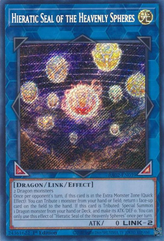 Hieratic Seal of the Heavenly Spheres (Secret Rare) - RA02-EN039 - Secret Rare