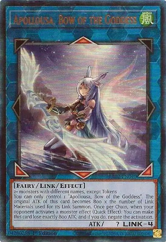 Apollousa, Bow of the Goddess (Alternate Art) (PUR) - RA02-EN040 - Prismatic Ultimate Rare