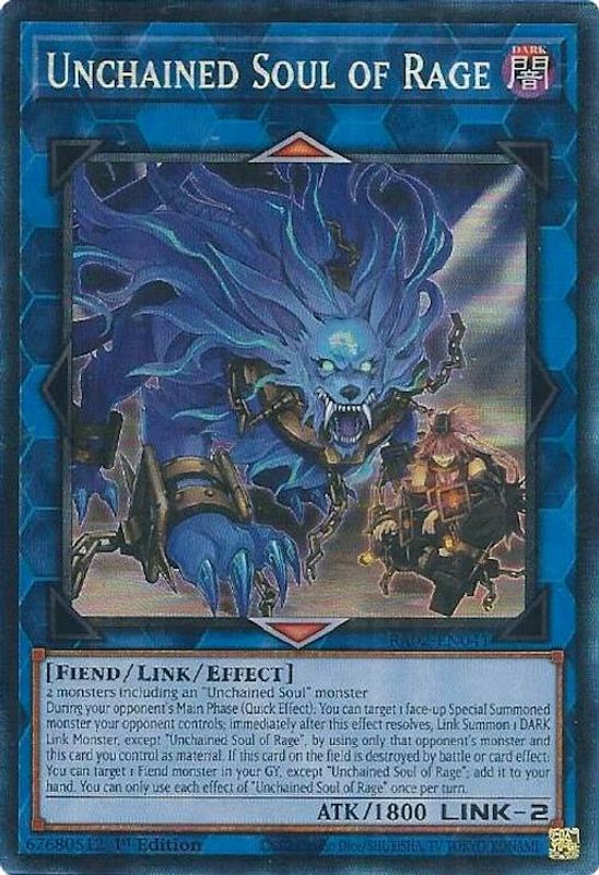 Unchained Soul of Rage (PCR) - RA02-EN041 - Prismatic Collector's Rare