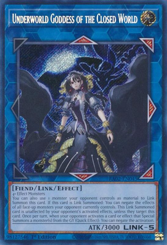 Underworld Goddess of the Closed World (Secret Rare) - RA02-EN045 - Secret Rare