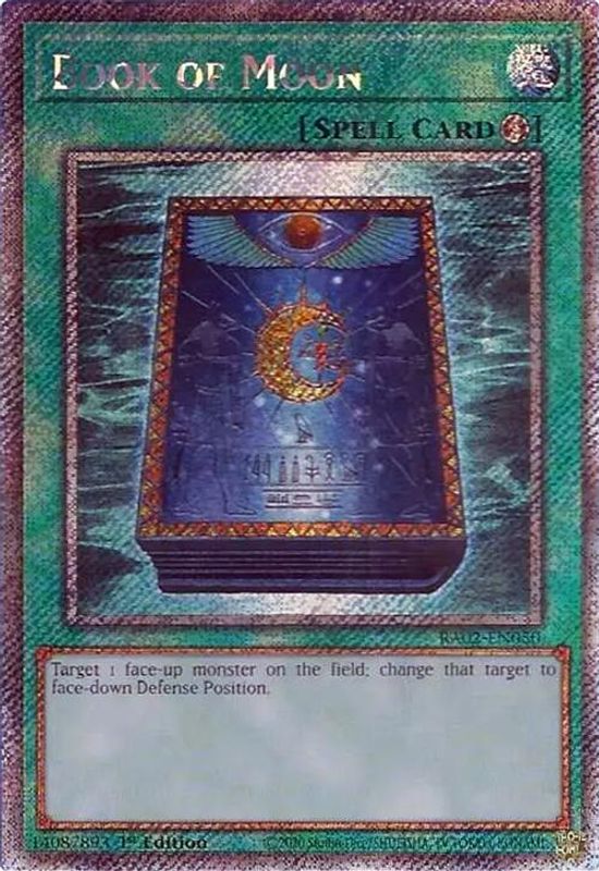 Book of Moon (Platinum Secret Rare) - RA02-EN050 - Platinum Secret Rare