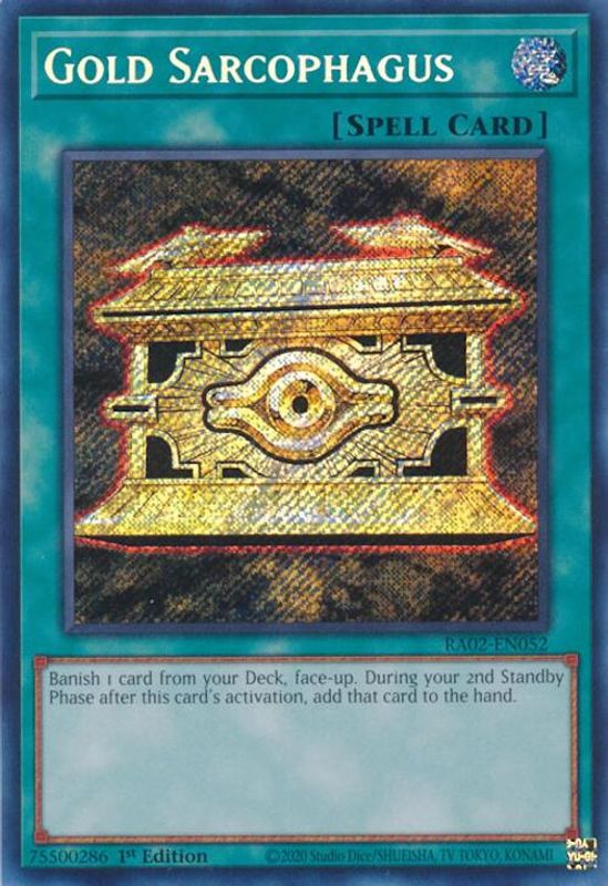 Gold Sarcophagus (Secret Rare) - RA02-EN052 - Secret Rare