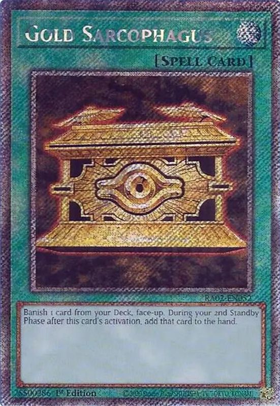 Gold Sarcophagus (Platinum Secret Rare) - RA02-EN052 - Platinum Secret Rare