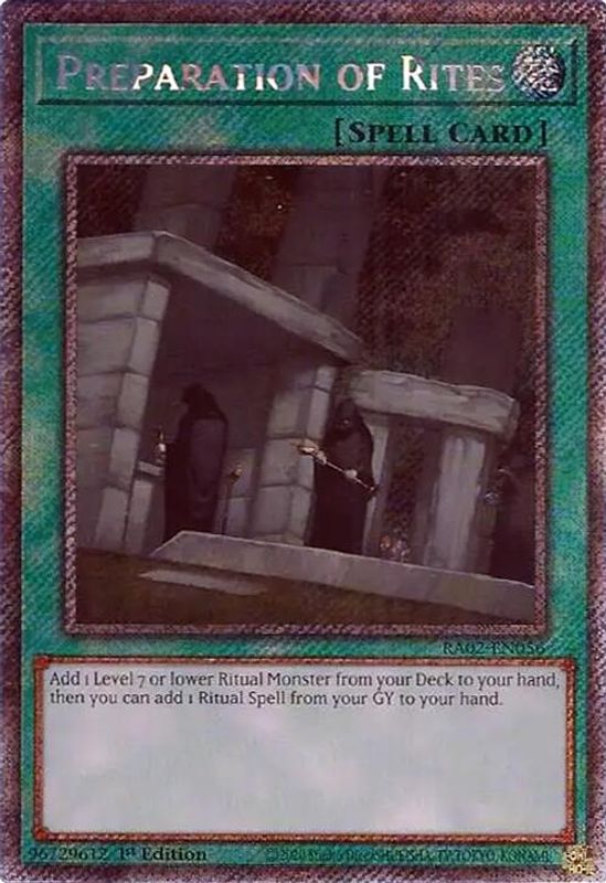 Preparation of Rites (Platinum Secret Rare) - RA02-EN056 - Platinum Secret Rare