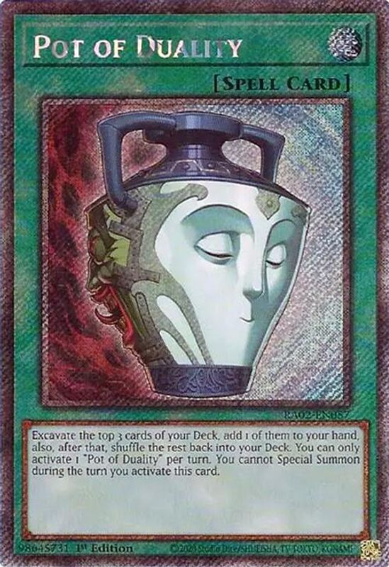 Pot of Duality (Platinum Secret Rare) - RA02-EN057 - Platinum Secret Rare