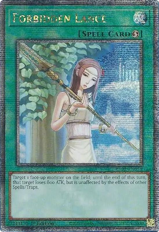 Forbidden Lance (Quarter Century Secret Rare) - RA02-EN058 - Quarter Century Secret Rare