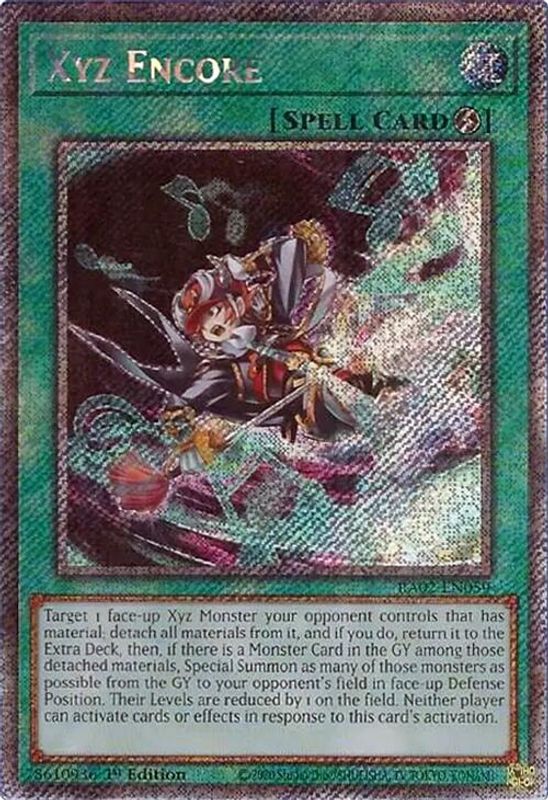 Xyz Encore (Platinum Secret Rare) - RA02-EN059 - Platinum Secret Rare