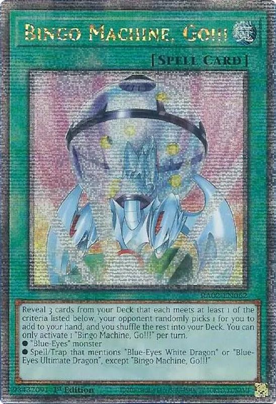 Bingo Machine, Go!!! (Quarter Century Secret Rare) - RA02-EN062 - Quarter Century Secret Rare