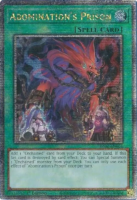 Abomination's Prison (Quarter Century Secret Rare) - RA02-EN064 - Quarter Century Secret Rare