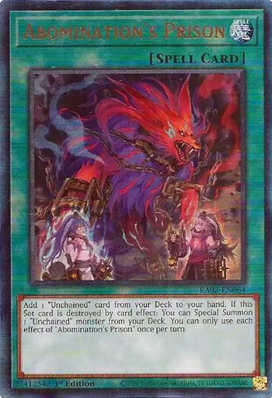 Abomination's Prison (PUR) - RA02-EN064 - Prismatic Ultimate Rare