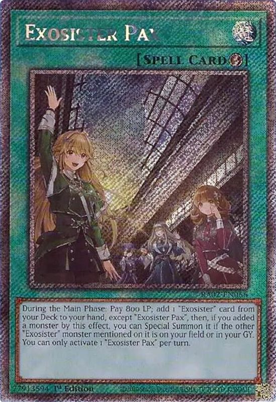 Exosister Pax (Platinum Secret Rare) - RA02-EN066 - Platinum Secret Rare