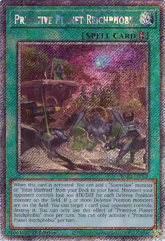 Primitive Planet Reichphobia (Platinum Secret Rare) - RA02-EN067 - Platinum Secret Rare