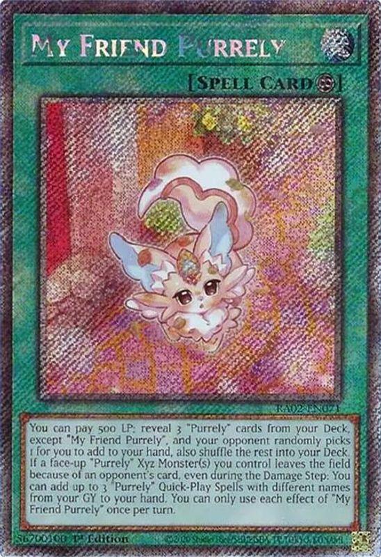 My Friend Purrely (Platinum Secret Rare) - RA02-EN071 - Platinum Secret Rare