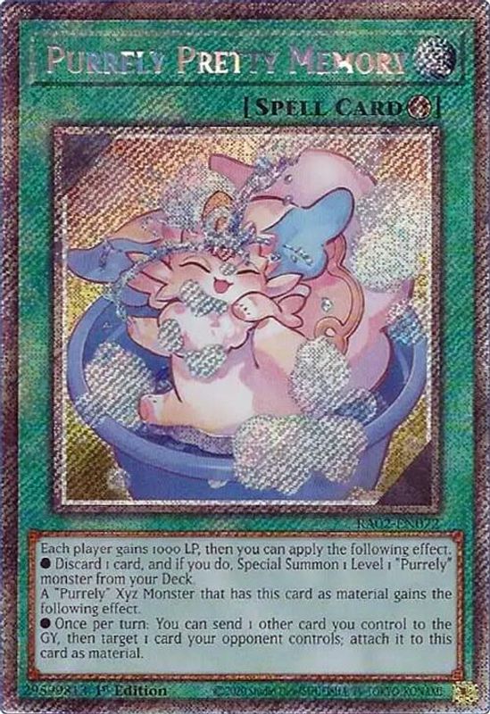 Purrely Pretty Memory (Platinum Secret Rare) - RA02-EN072 - Platinum Secret Rare