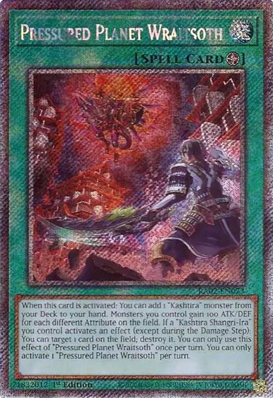 Pressured Planet Wraitsoth (Platinum Secret Rare) - RA02-EN073 - Platinum Secret Rare