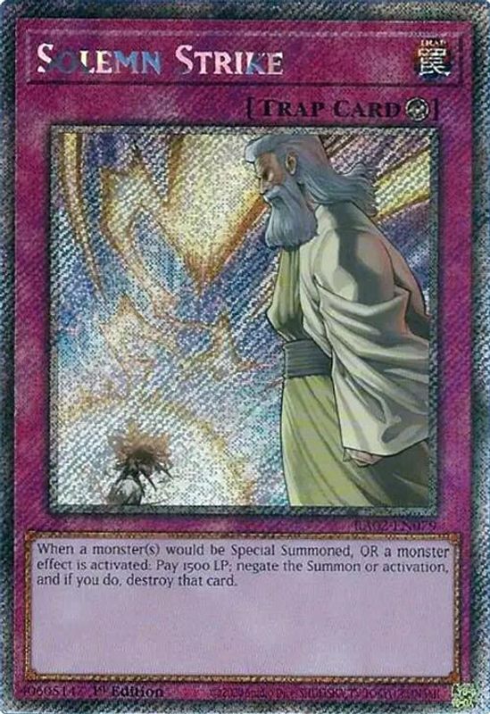 Solemn Strike (Platinum Secret Rare) - RA02-EN079 - Platinum Secret Rare