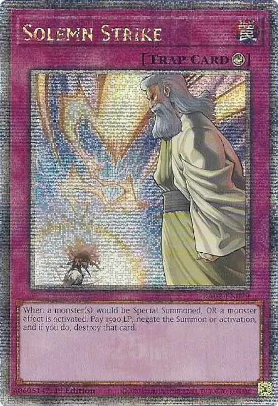 Solemn Strike (Quarter Century Secret Rare) - RA02-EN079 - Quarter Century Secret Rare