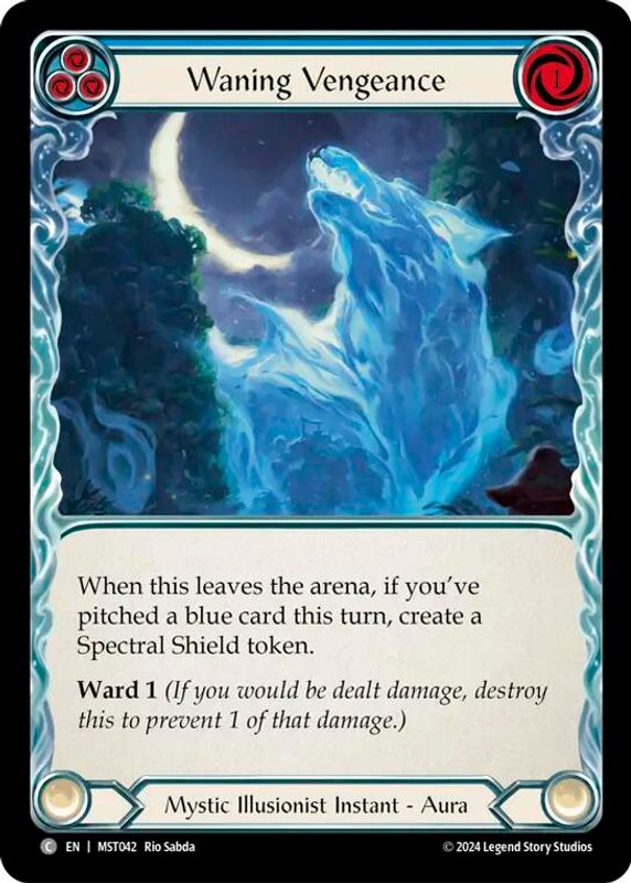 Waning Vengeance (Blue) - MST042 - Common