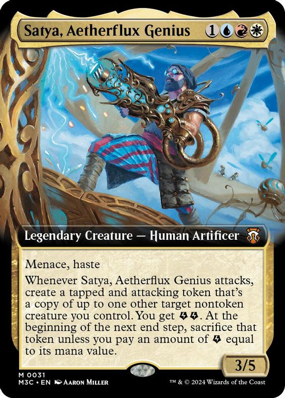 Satya, Aetherflux Genius (Extended Art) - 31 - Mythic