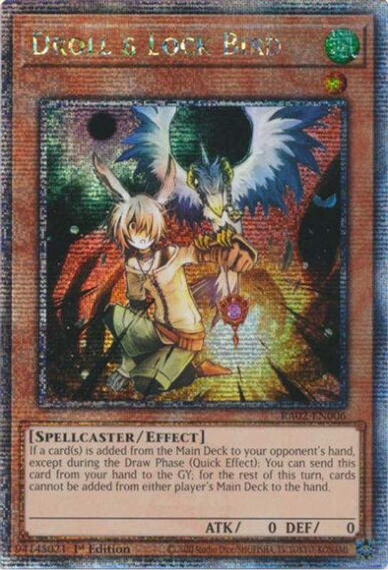 Droll & Lock Bird (Quarter Century Secret Rare) - RA02-EN006 - Quarter Century Secret Rare