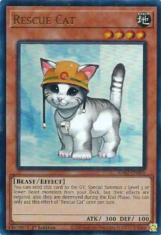 Rescue Cat (UR) - RA02-EN001 - Ultra Rare