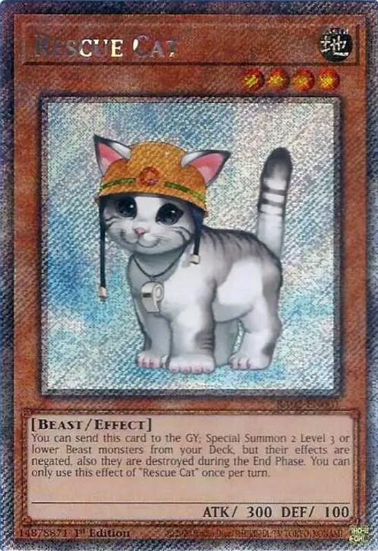 Rescue Cat (Platinum Secret Rare) - RA02-EN001 - Platinum Secret Rare