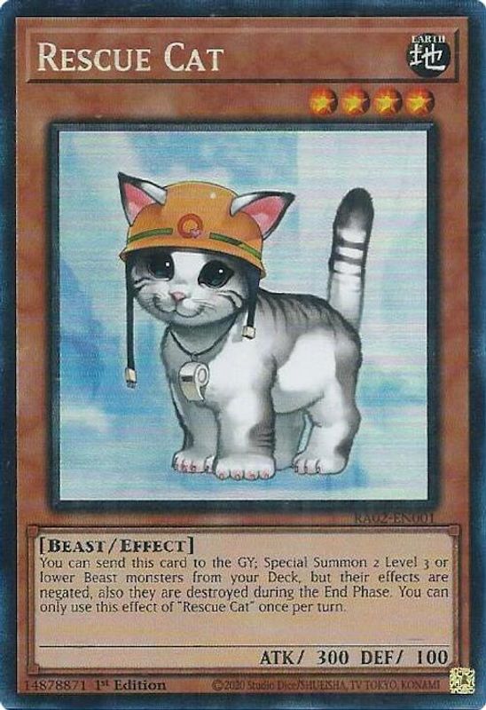 Rescue Cat (PCR) - RA02-EN001 - Prismatic Collector's Rare