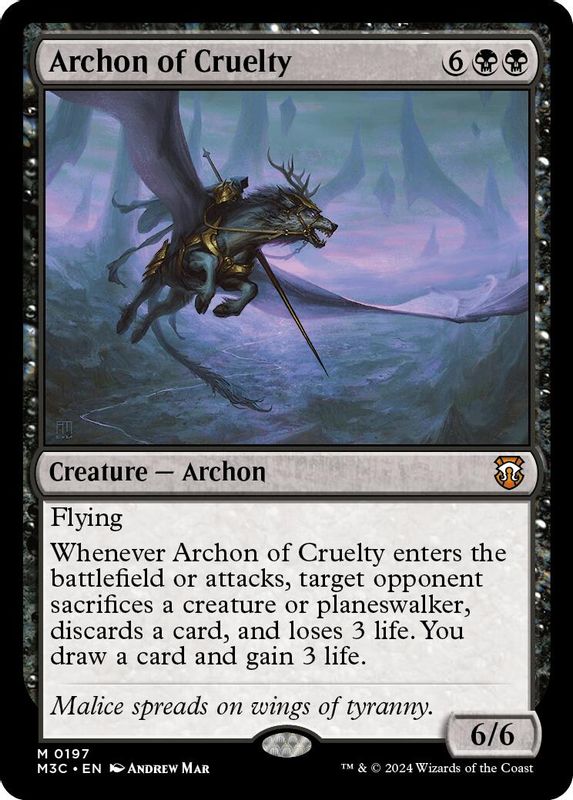 Archon of Cruelty (Ripple Foil) - 197 - Mythic