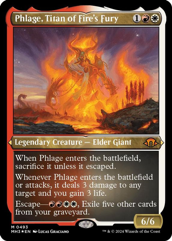 Phlage, Titan of Fire's Fury (Foil Etched) - 493 - Mythic