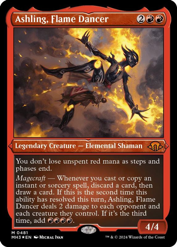 Ashling, Flame Dancer (Foil Etched) - 481 - Mythic